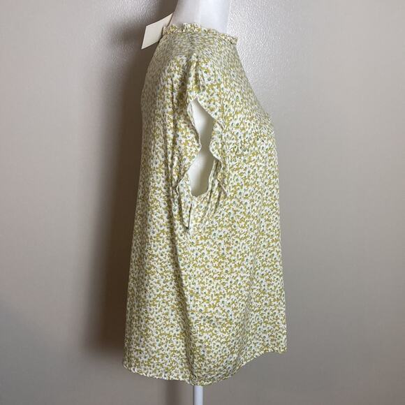 NWT Boutique Cinnie Floral Ruffle Sleeveless Top Sz Large - Picture 5 of 13